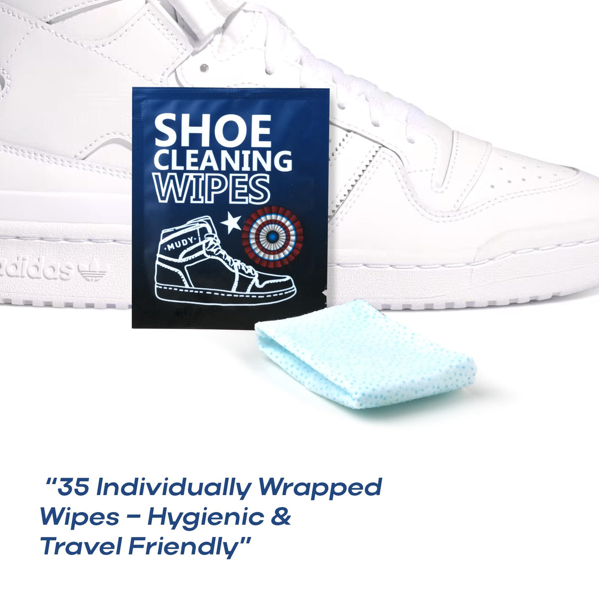 Shoe Cleaner Sneaker Cleaner Wipes 35 Packs Suede Leather Tennis Quick Cleaning Disposable Travel Portable Removes Dirt (35 Count)