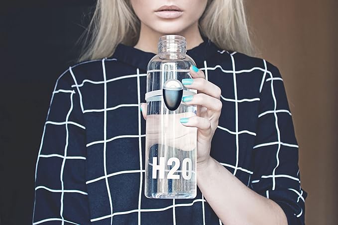 ULLA Smart Light for Water Bottle, Small Hydrate Reminder, Fits Most Water Bottles, Lights Up When Time to Drink, Hydration Intake Planner, Home & Office Use, BPA Free - Black