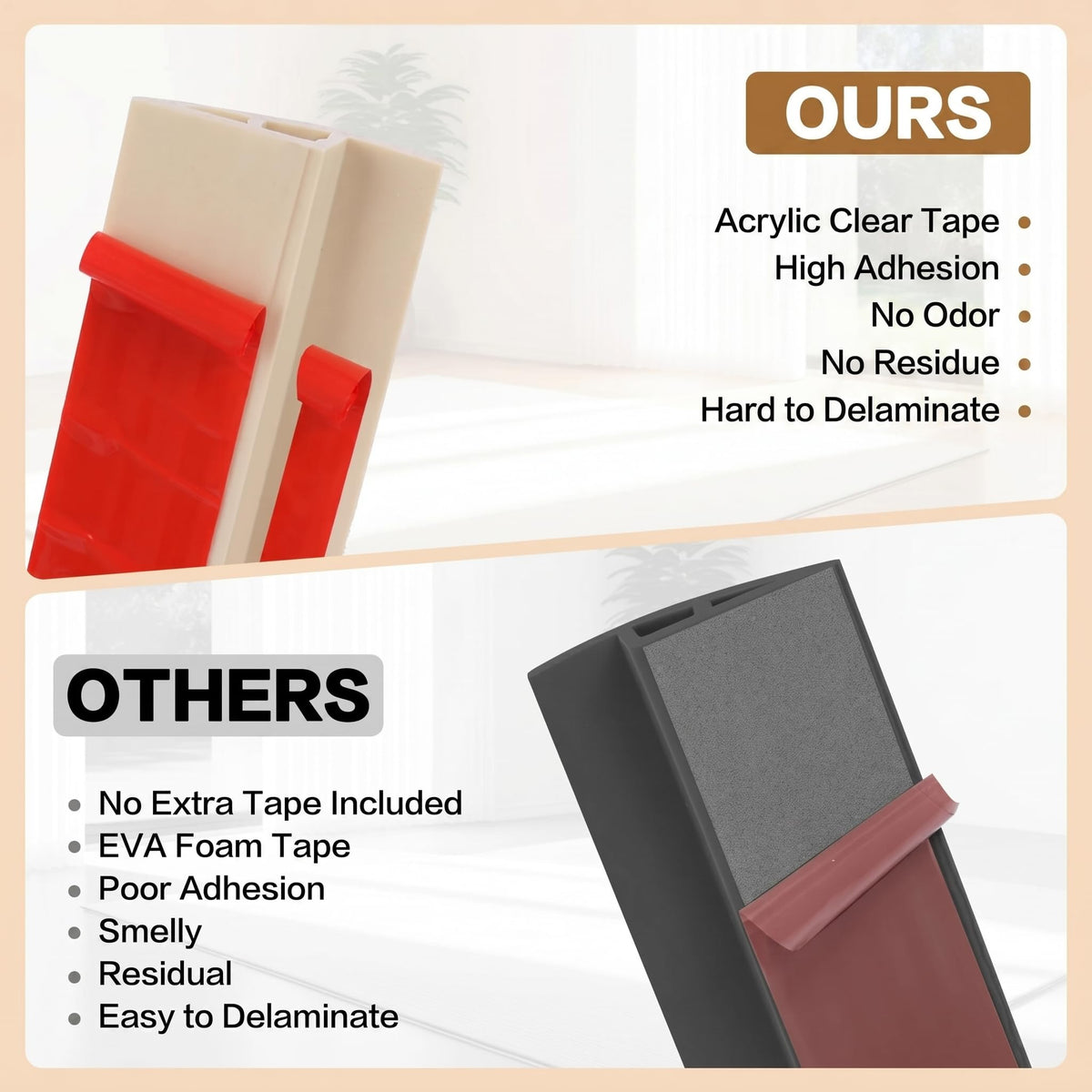 Floor Transition Strip Vinyl Door Threshold Ramp Self Adhesive Carpet Edging Strip Doorway Edge Trim