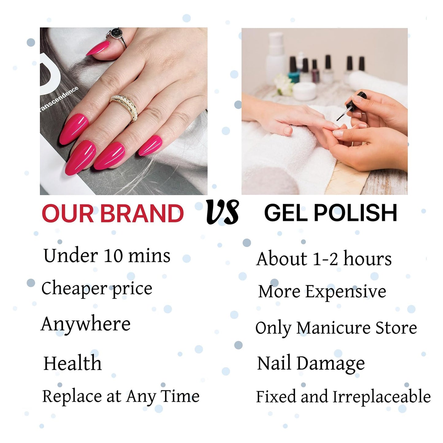 Red Press on Nails Solid Color Fake Nails Short Almond Acrylic Nails Glossy Artificial Nails Red Full Cover Glue on Nails Reusable Stick on Nails for Women and Girls 30 Pcs