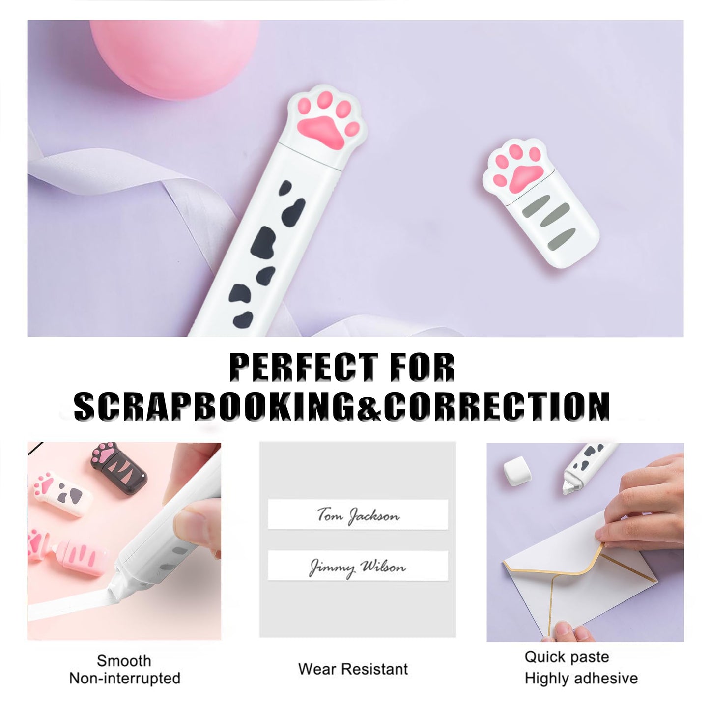 Cute School Supplies,Stationary Gift Set, Japanese Stationery Birthday GIFS, Includes Pencil Sharpener,Eraser, Correction Tape, Ruler, Mini Scissors,Utility Knife, for Office School Supplies (White)