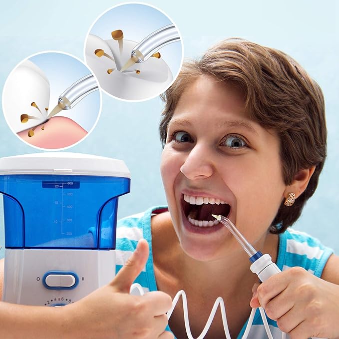 Yaomiao 4 Pcs Replacement Heads Tips Compatible with Waterpik Water Flossers and Other Brand Oral Irrigators 2 Colors Periodontal Tips for Dental Water Flossers