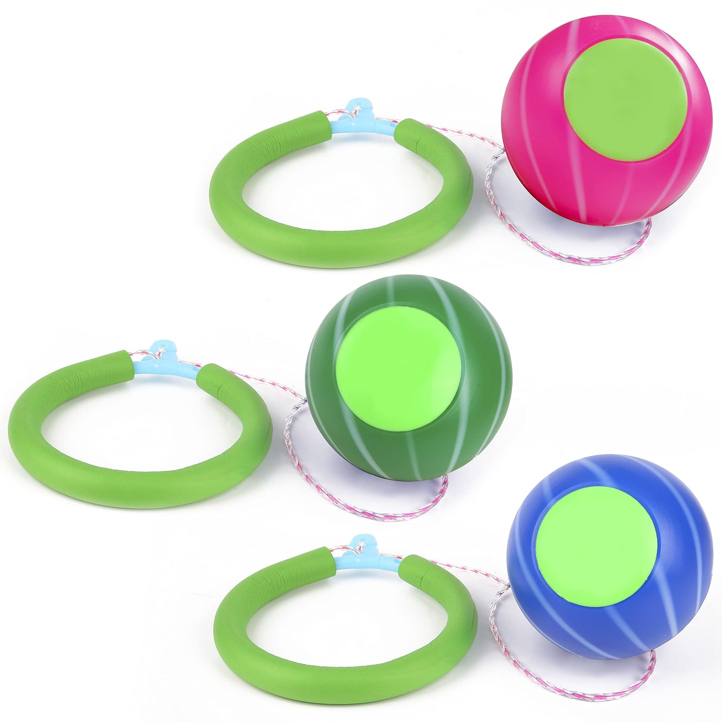 PROLOSO Skip Ball Sports Swing Balls Set Ankle Toy for Kids Adults, Pack of 3