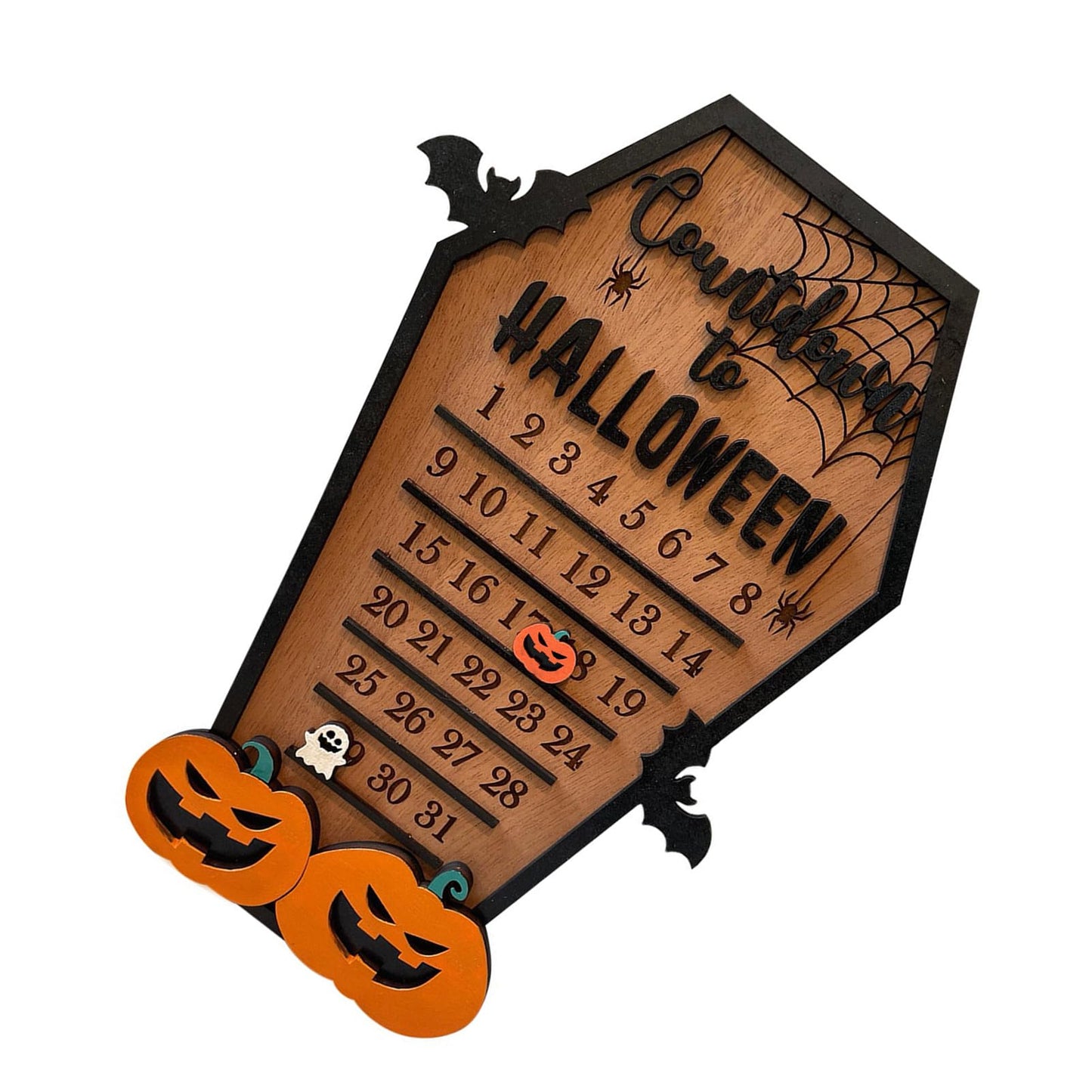 Countdown to Halloween Calendar, Advent Calendar 2025, Happy Christmas Countdown Calendar, Halloween Decoration Table Wall Ornament