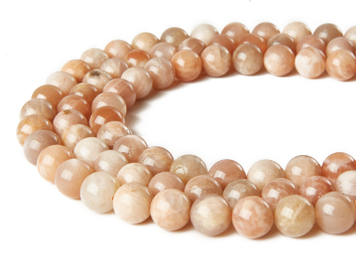 60pcs 6mm Sunstone Beads Natural Gemstone Beads Round Loose Beads for Jewelry Making