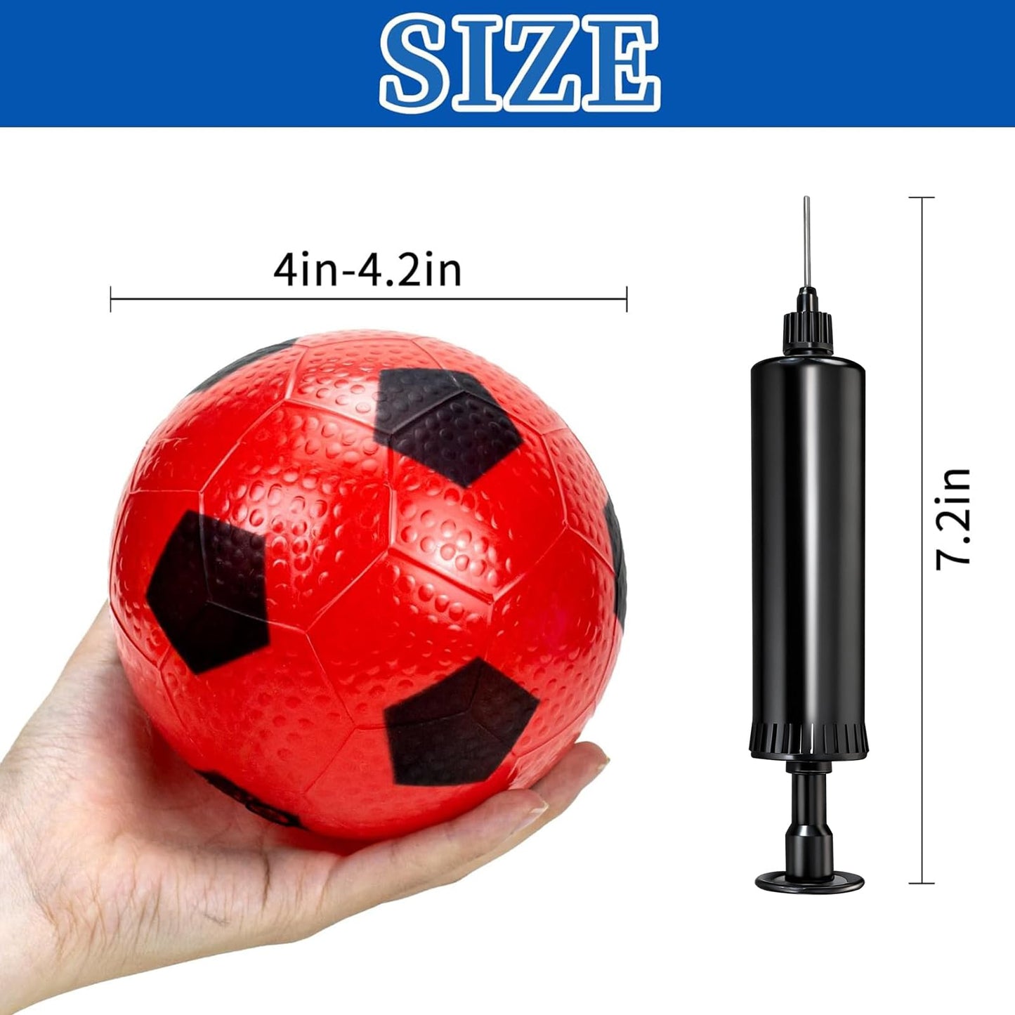 Ynanimery 12 Pack Mini Soccer Balls for Kids, 4'' Inflatable Mini Balls for Indoor Outdoor Games, Small Soccer Ball for Pool Beach Garden Sports Game Party Supplies