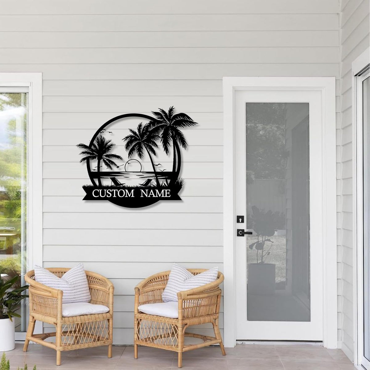 Custom Metal Beach Wall Art Sign - Personalized Size Outdoor/Indoor, Surfboard Decor, Lake House & Coastal Home Decor, Summer Gift - MADE IN USA