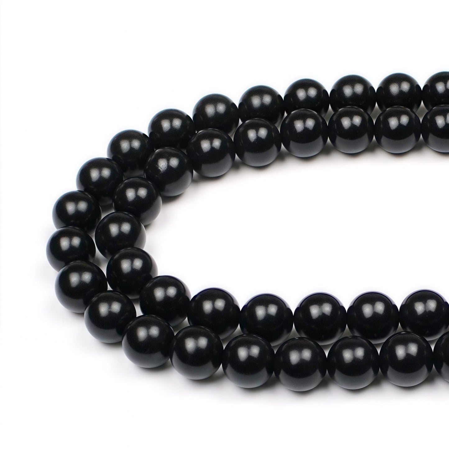 MJDCB Real Stone Beads Natural Matte Black Onyx Agate Round Loose Bead for Jewelry Making DIY Bracelet Necklace(6mm)
