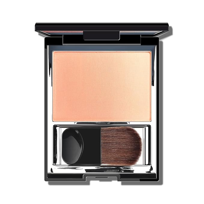 KYDA Peach Matte Gradient Blush, Gradient Light Apricot Peach Color, Ultra-fine Matte Powder Blush, Soft Buildable Cheek Color, Lightweight Smooth, Multiuse Blusher Compact