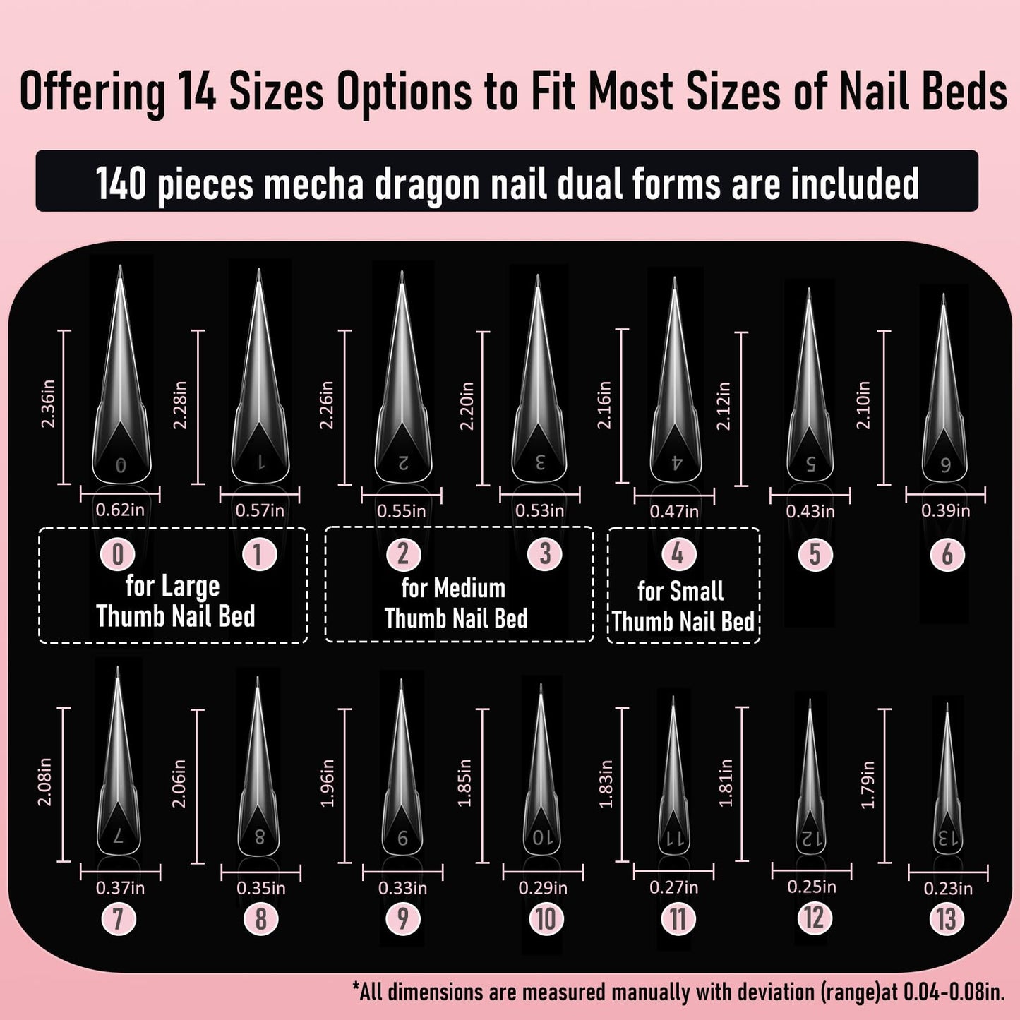Wellquinn Mecha Dragon Claw Dual Nail Forms, Extra Long Stiletto Cat Claw Nail Mold for Acrylic Builder Gel Extension, Anti-Spill Back Design, Reusable Sculpting Forms for Salon Creative Nail Art