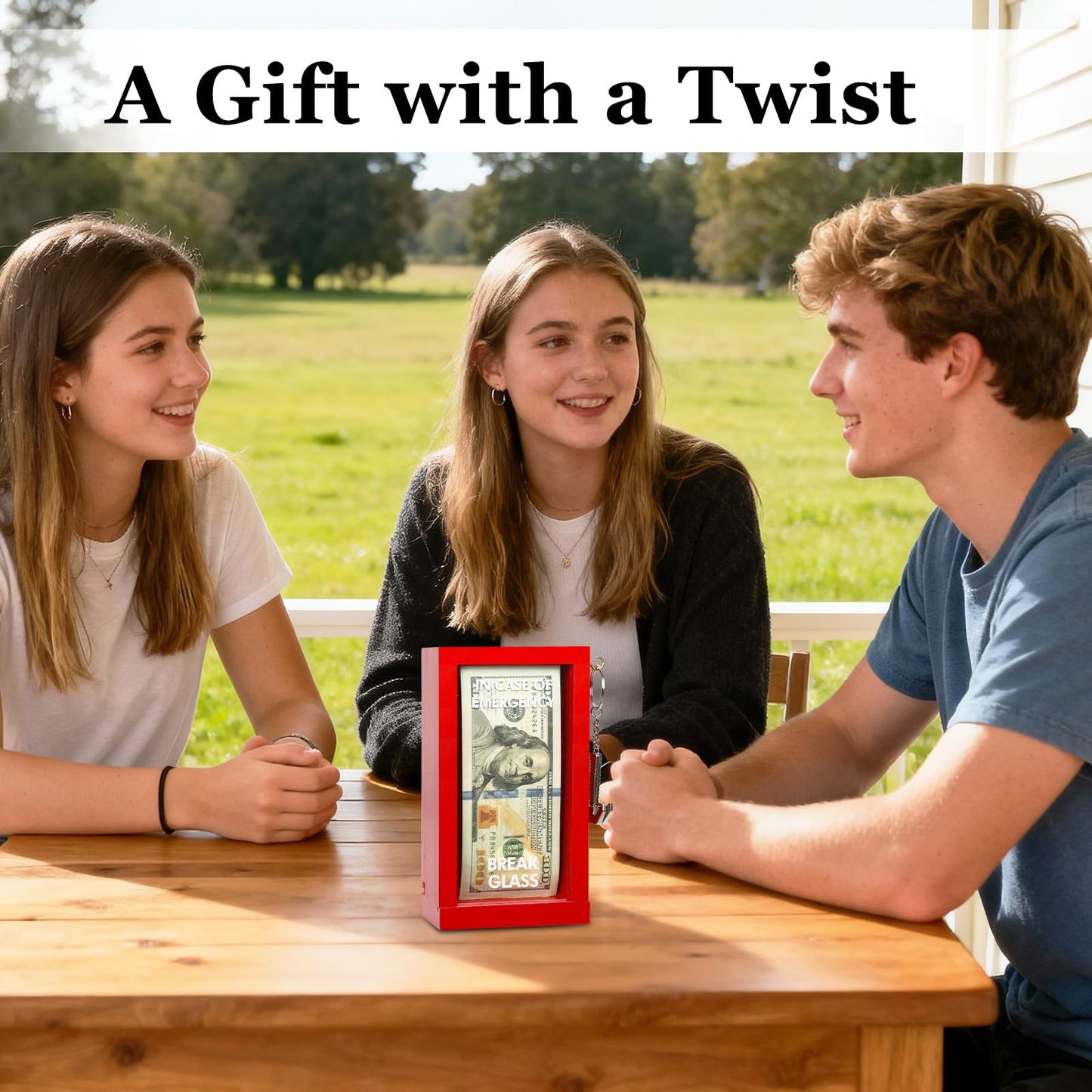 JULEASEL Fun Emergency Puzzle Box w/Hammer – Unique Gift Idea for Cash, Gift Cards, Vouchers, Tickets – Fun & Creative Gifts Box for Birthdays, Holidays & Special Occasions