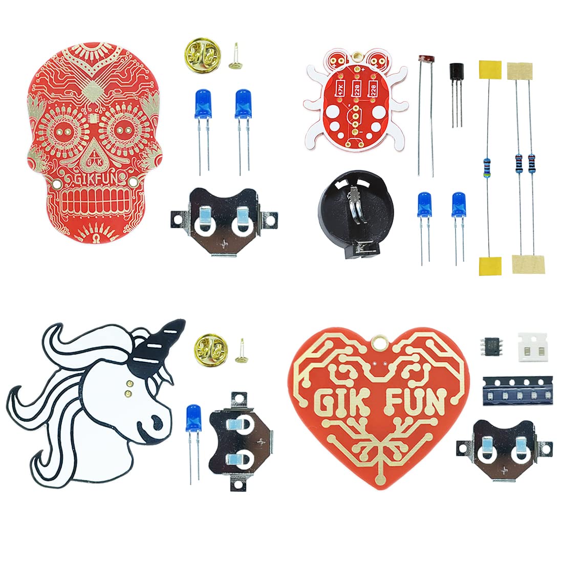 Gikfun PCB Board Brooch Decoration Practice Soldering Skill Training DIY Kit for School Learning Project GK1026