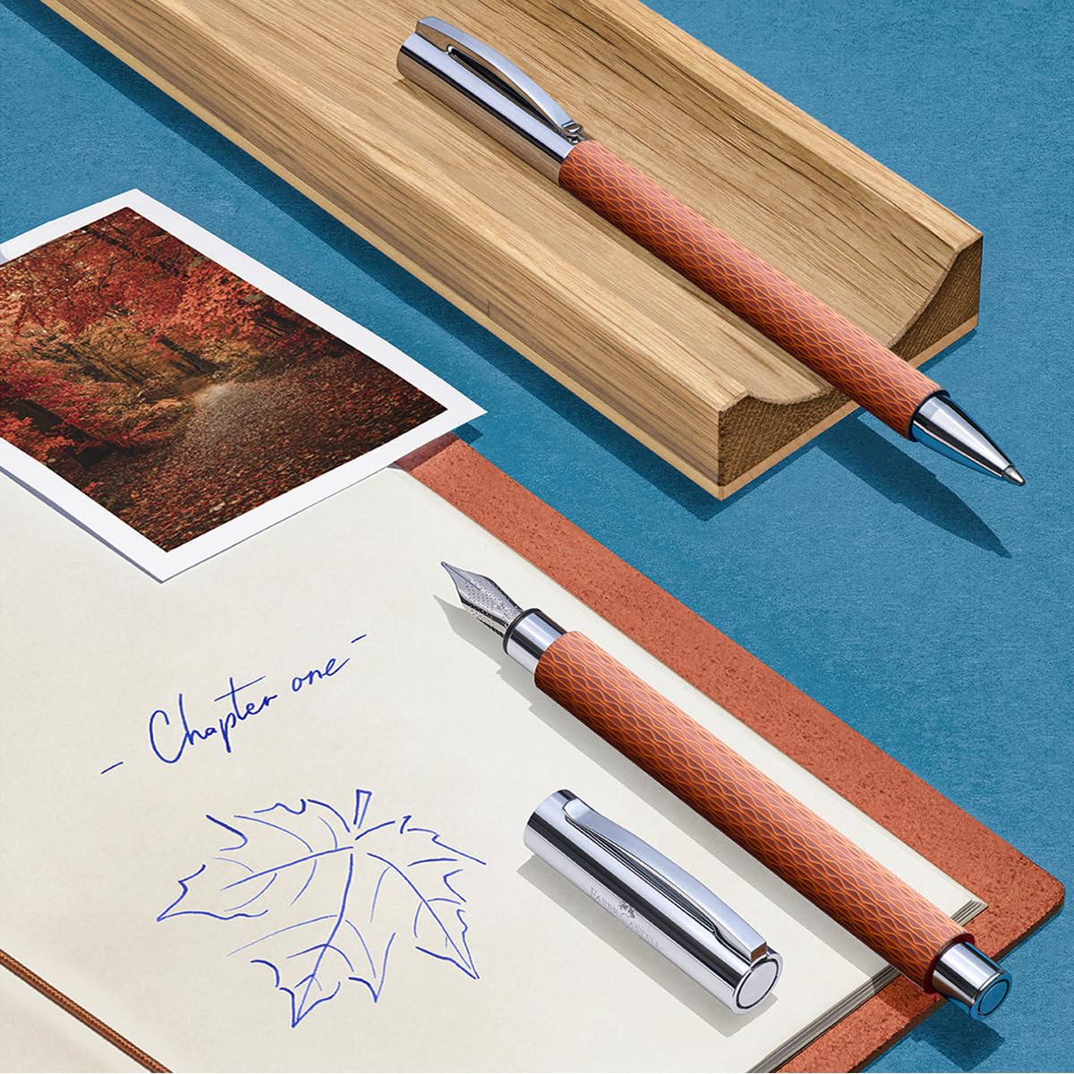 Faber-Castell Ambition Ballpoint Pen - OpArt Autumn Leaves
