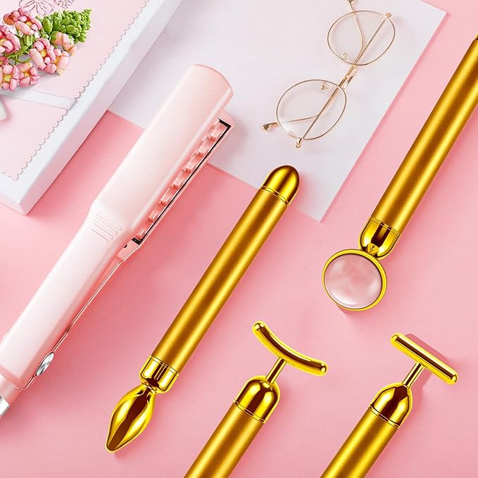 4-in-1 Face Massager Roller 24k Golden Face Roller, Arm Eye Nose Massage for Face Facial Massager Skin Care Tools