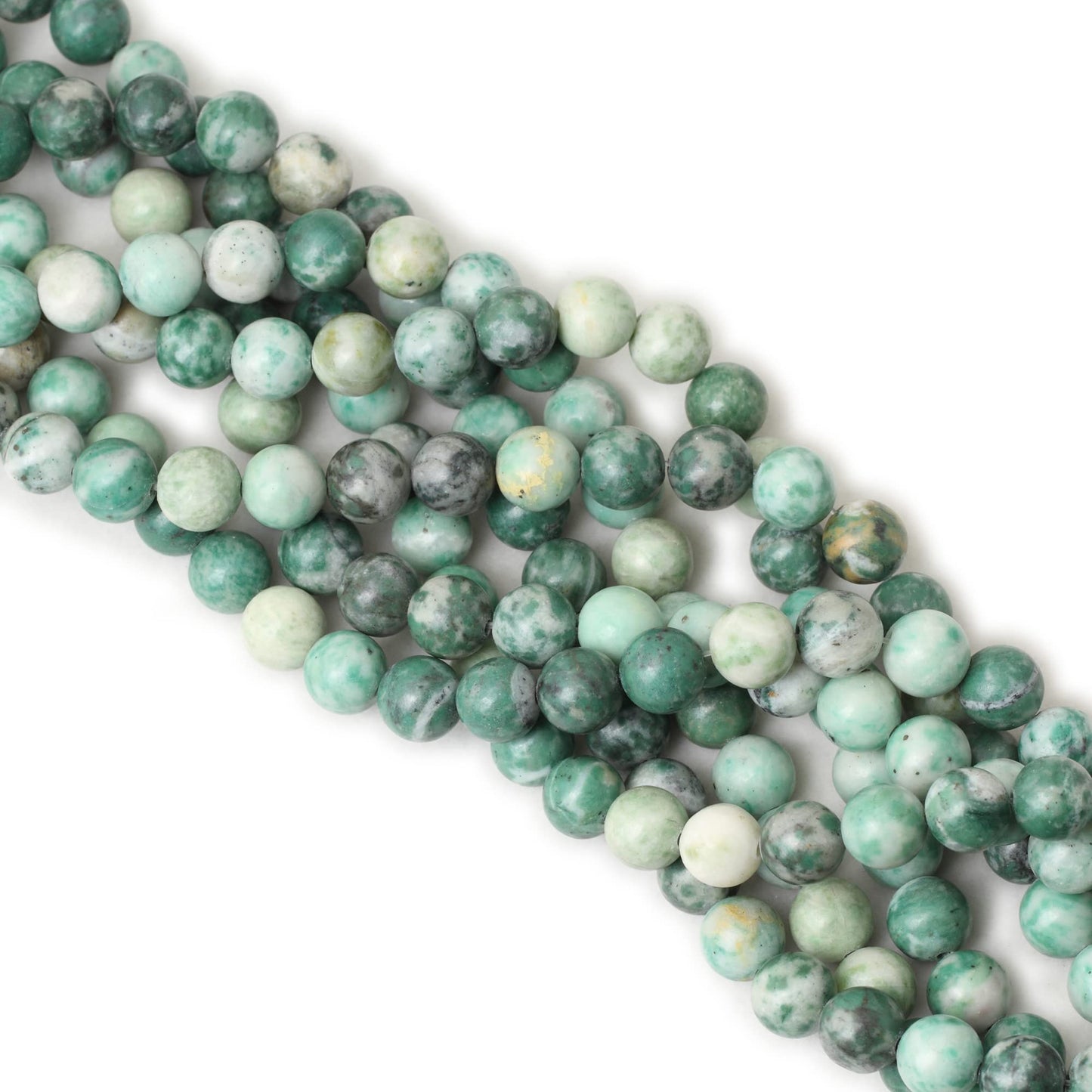 CHEAVIAN 35PCS 10mm Natural Qinghai Jade Gemstone Round Loose Beads for Jewelry Making 1 Strand 15 Inches