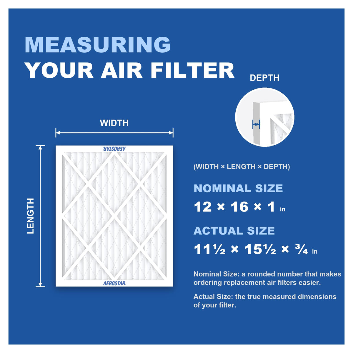 Air Filter 12x16x1 MERV 13 AC Filter (4 Count)