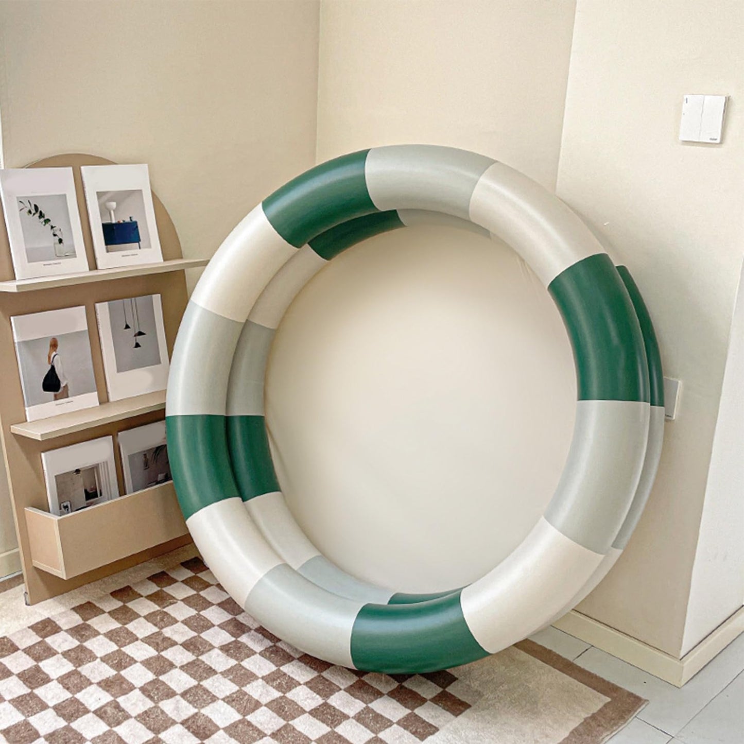 Inflatable Water Play Pool, Thickened Baby Kids Inflatable Pool for Indoor and Outdoor Use (Green Stripe)