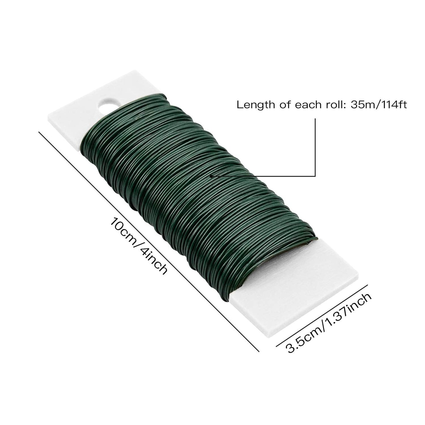 Coobbar Green 22 Gauge Flexible Paddle Wire, 6 Pack 228 Yards, Crafts, Christmas Wreaths, Floral Arrangements
