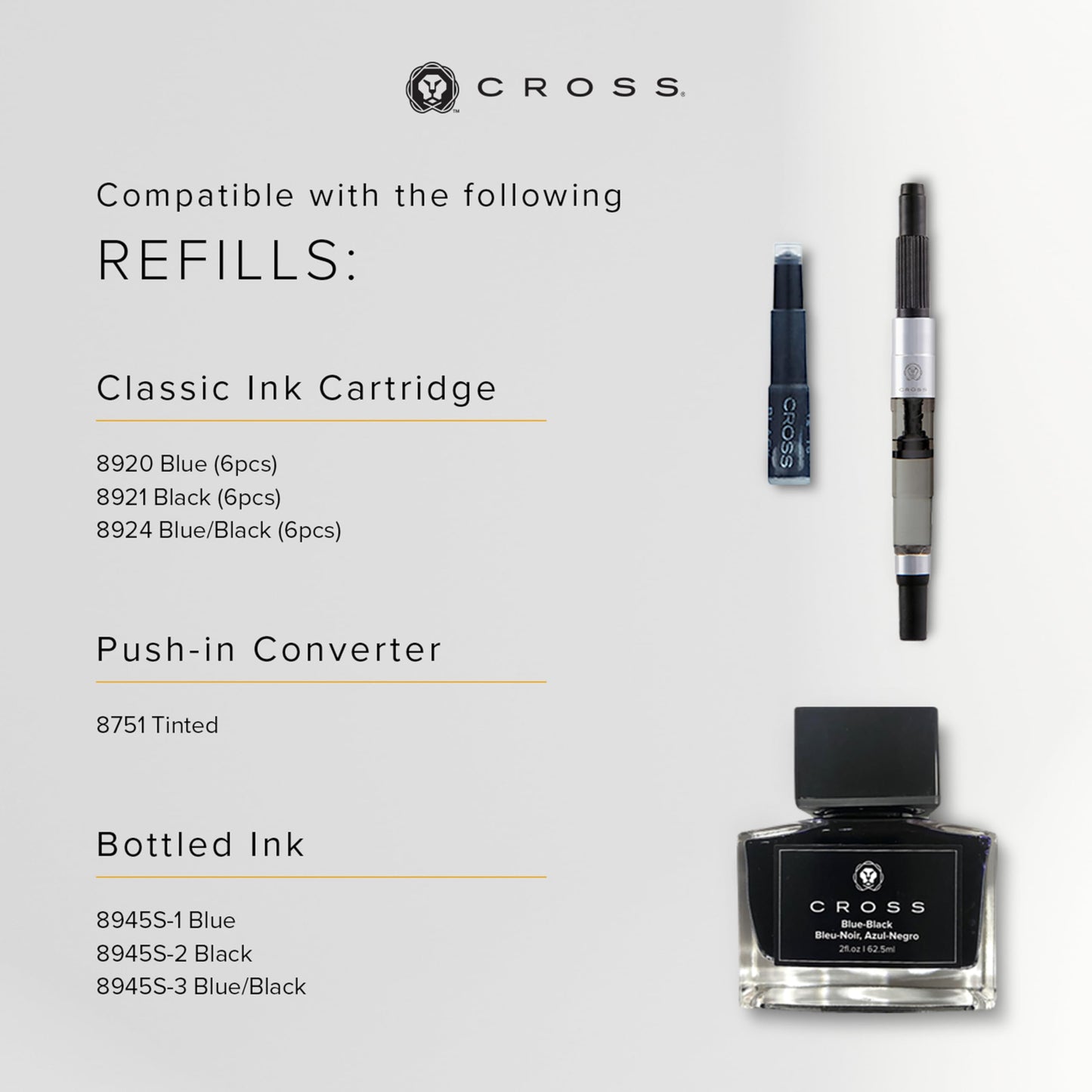 Cross Townsend Refillable Fountain Presented in a Luxury Gift Box - Medium Point, Black Ink, Lustrous Chrome
