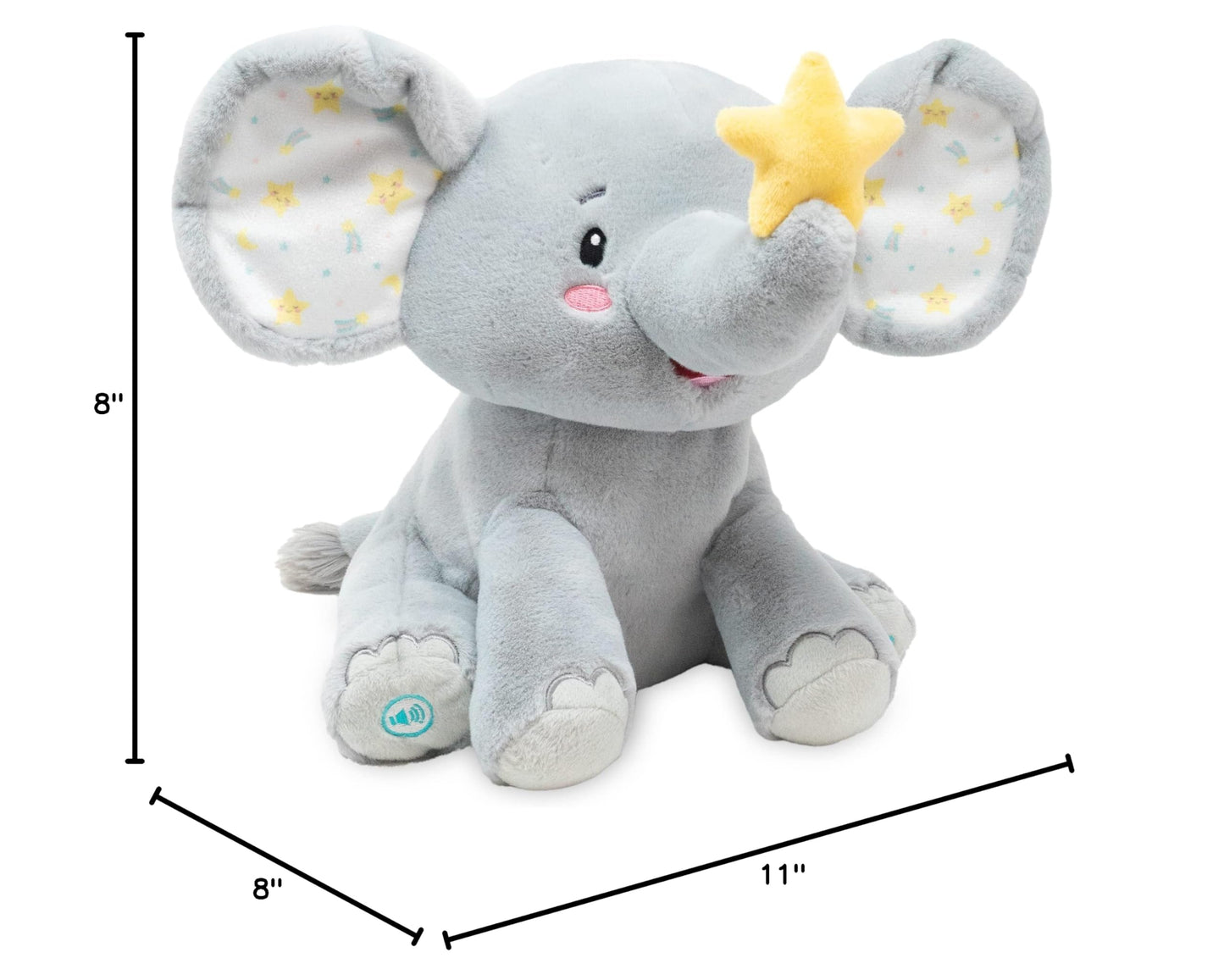Cuddle Barn | Duncan The Dragon & Twinkling Starlight The Elephant, Animated Stuffed Animal Plush Toys, Bundle of 2