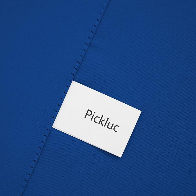 Pickluc Rod Pocket Tier Curtain - Half Blackout Curtain for Kitchen, Bathroom, Cabinet, Basement, 42 Inches Wide and 24 Inches Long, Blue, 2 Panels