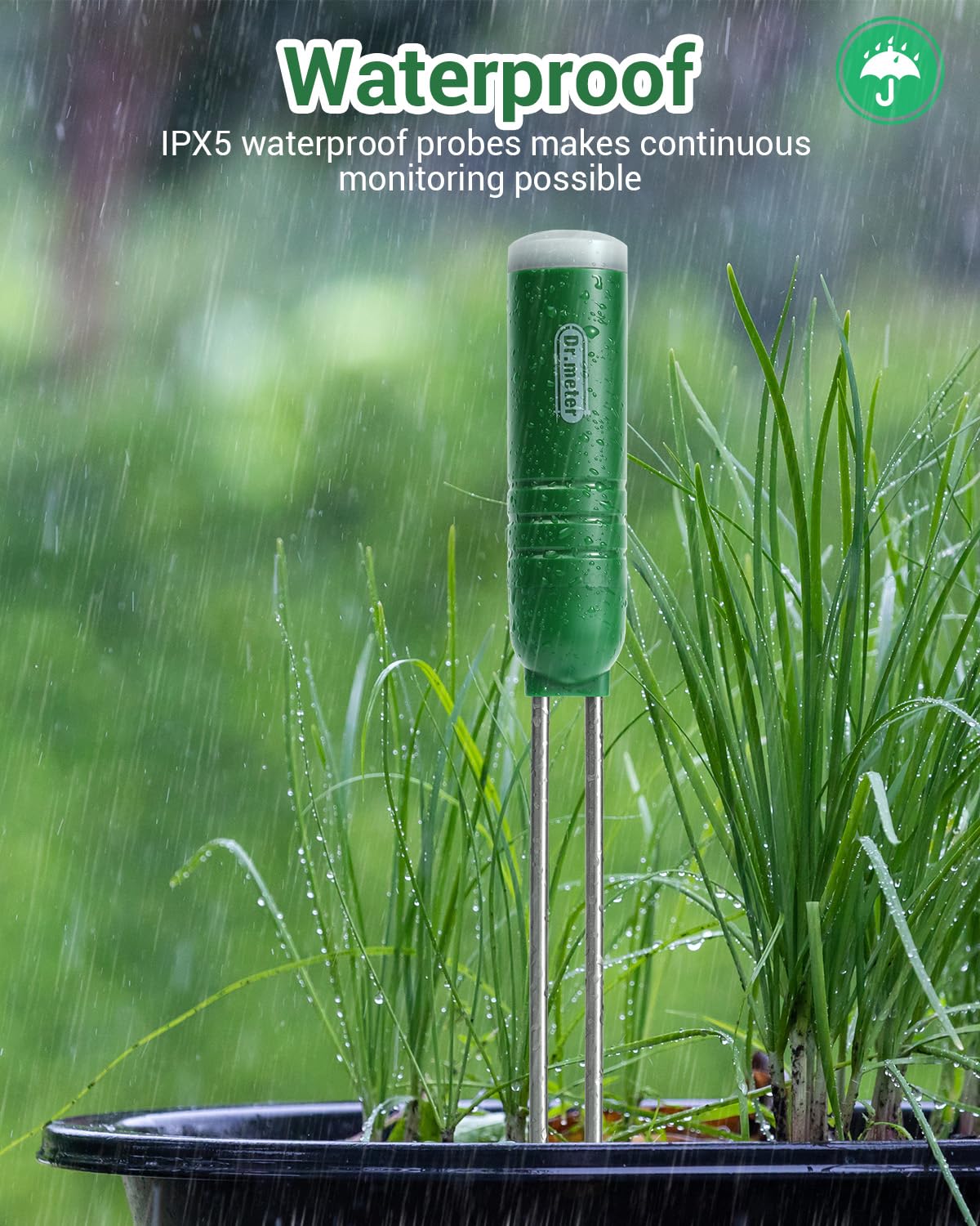 Dr.meter 1 Pack Soil Humidity Sensor Probe, Plants Soil Moisture Meter, Accessory Only, Cannot Be Used Alone