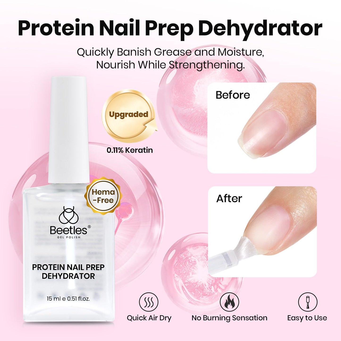 Beetles Tipex Lite Nail Tips Kit with Dehydrator & Primer, Medium Almond Full Cover Clear Nails 256PCS 16 Sizes, Mini UV Lamp, 20g Solid Nail Glue, Base & Top Coat, All-in-One Nail Starter Kit