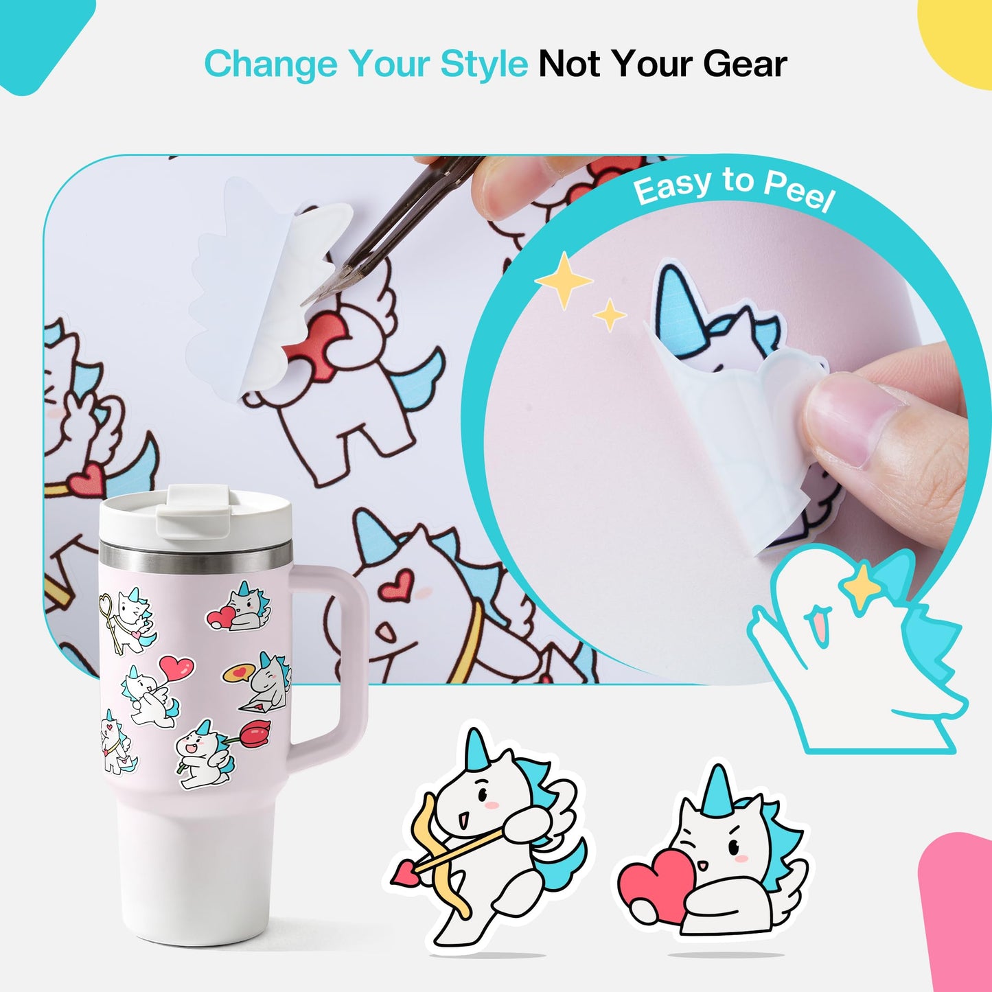 Likcut Printable Vinyl Sticker Paper for Inkjet Printer - 8.5"x11" Matte White Waterproof Sticker Paper for Crafts, Custom Stickers, DIY Cards and Small Business Projects, 20 Sheets