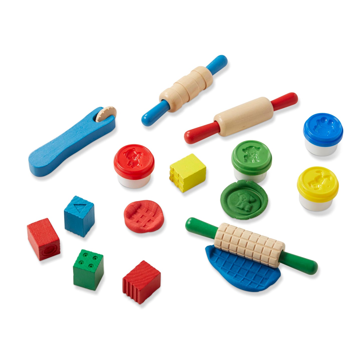 Melissa & Doug Shape, Model, and Mold Clay Activity Set - 4 Tubs of Modeling Dough and Tools