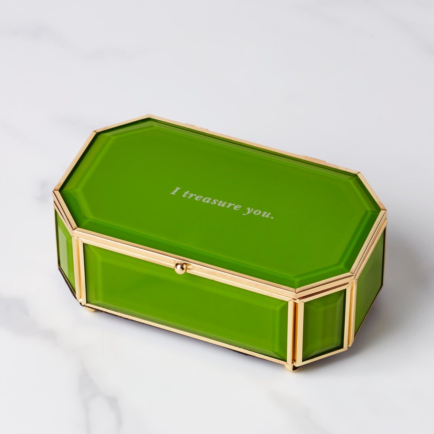 kate spade new york I Treasure You Green Jewelry Box