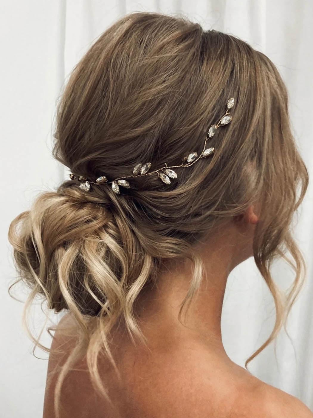 JAKAWIN Bride Wedding Hair Vine Accessories Bridal Hair Piece for Women HV190 (1 Silver)