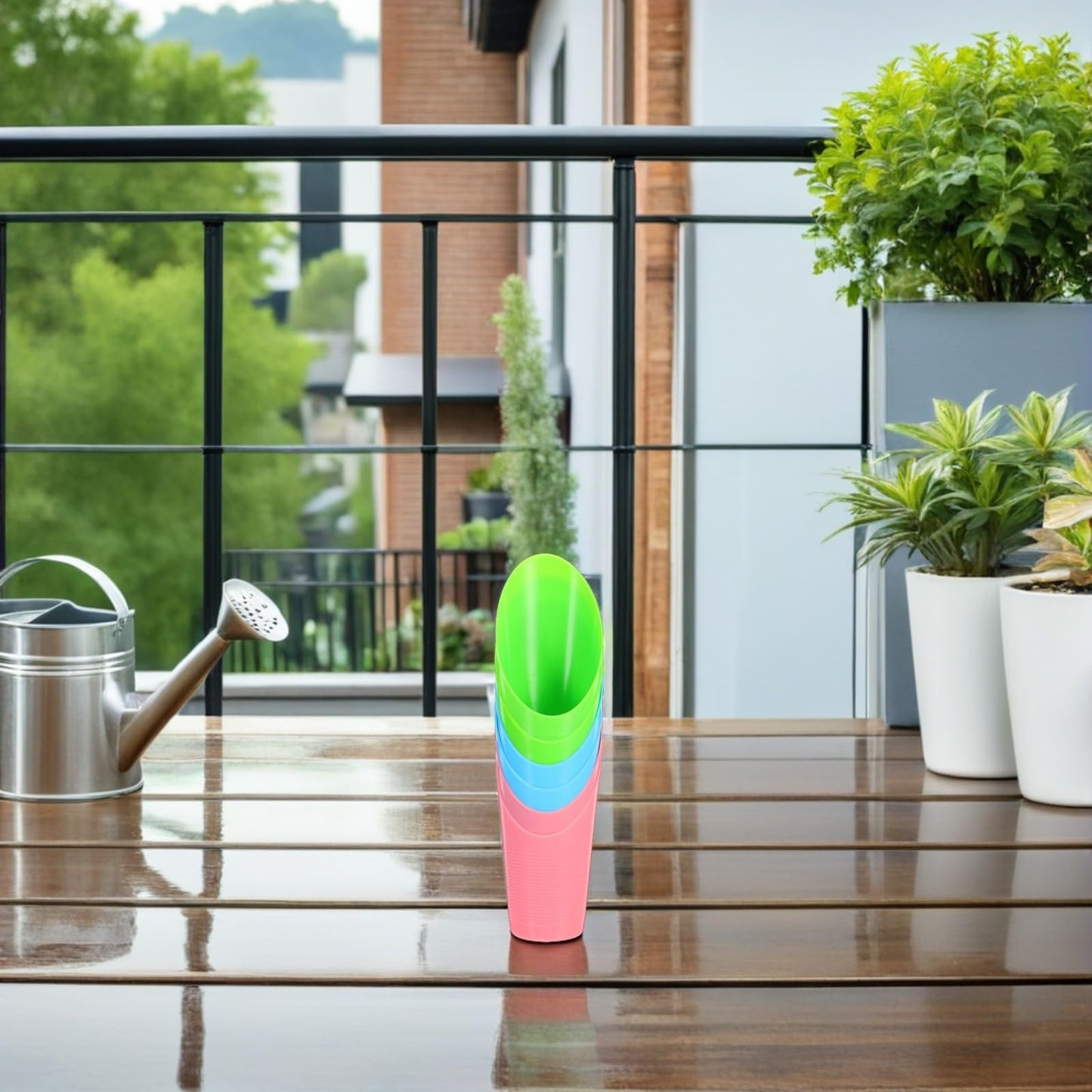 FUTUREORYY 8pcs Bonsai Soil Scoops and Potting Shovels Plastic Gardening Tools for Succulent Planting Indoor Transplanting Mini Soil Scooper Set