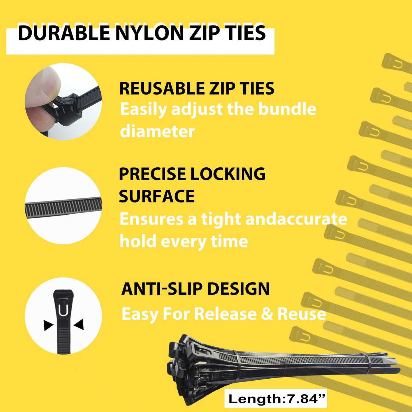 Magnetic Zip Tie Mounts, 10 Pack Heavy Duty Magnetic Cable Holder with 20 Reusable Zip Ties - 31mm Multipurpose Magnet Wire Management Bases for Cord Organizer (Black)