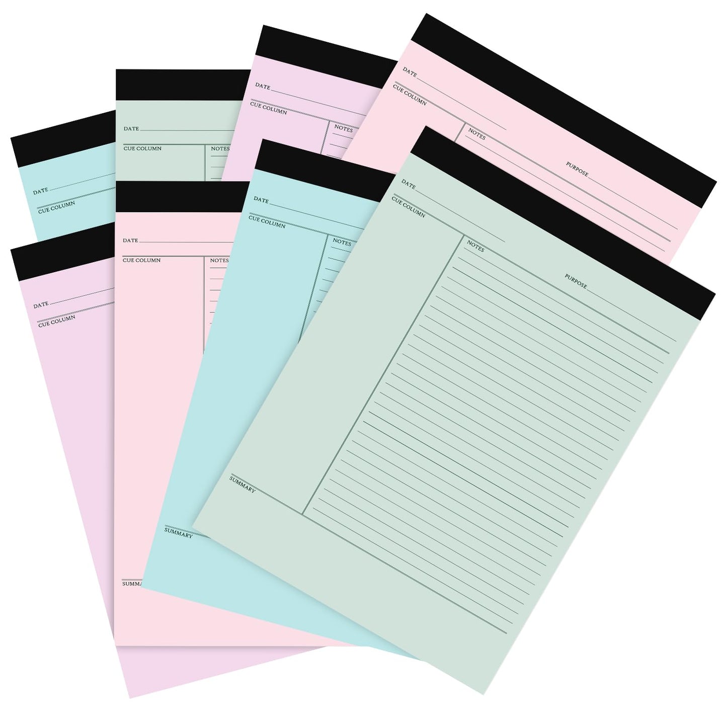 PerKoop 8 Pcs Writing Note Pads Notes System 8.5 x 11 Inches College Ruled Legal Pads Lined Paper Notebooks for Office School Teacher Students College Business, 45 Sheets Per Pad (Multicolor)