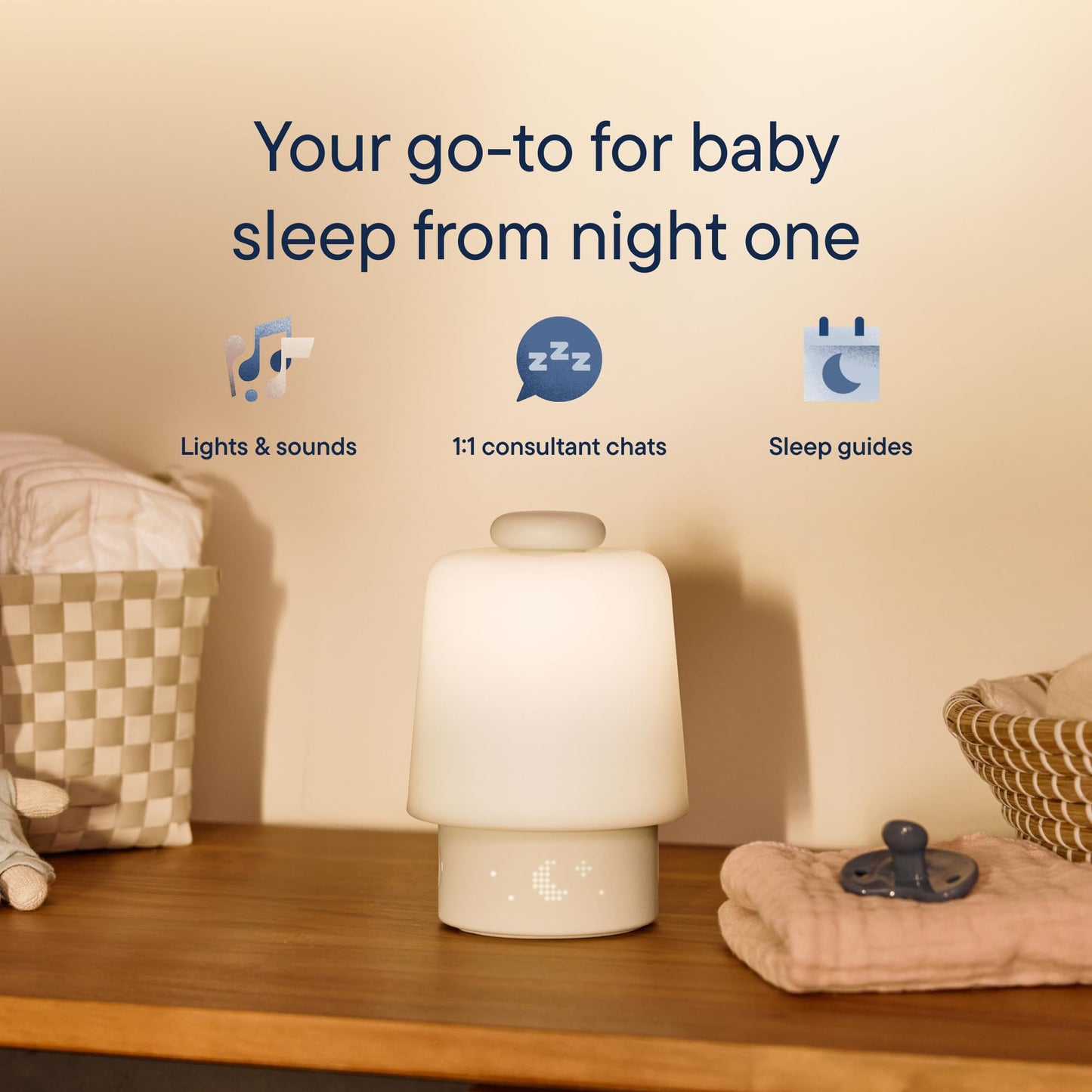 Hatch Baby Sound Machine, Night Light (Putty) | Sleep Support | Registry Essential, Routine Builder, Time-to-Rise Alarm Clock, White Noise, Nursery Stories, Toddler Kids (Wi-Fi)