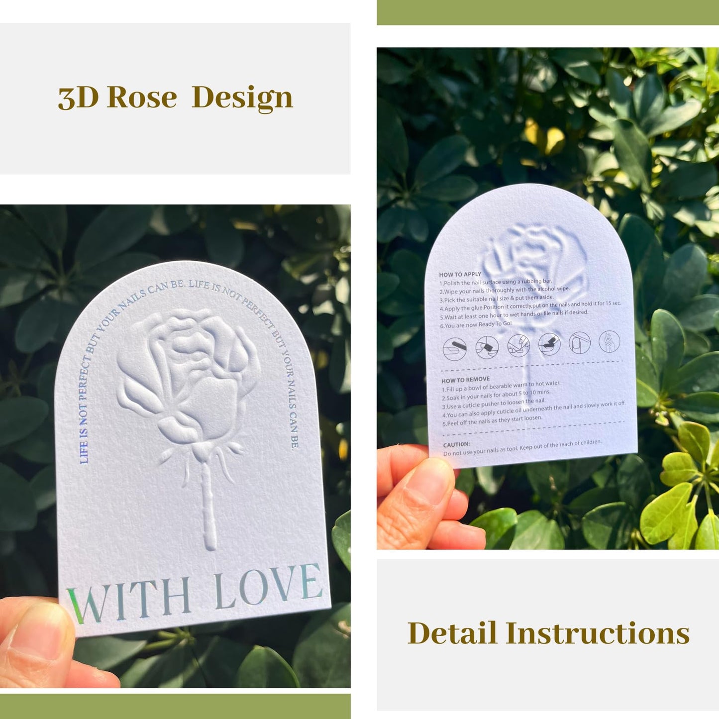 Press On Nails Packaging Kit and Nail Charms Bundle