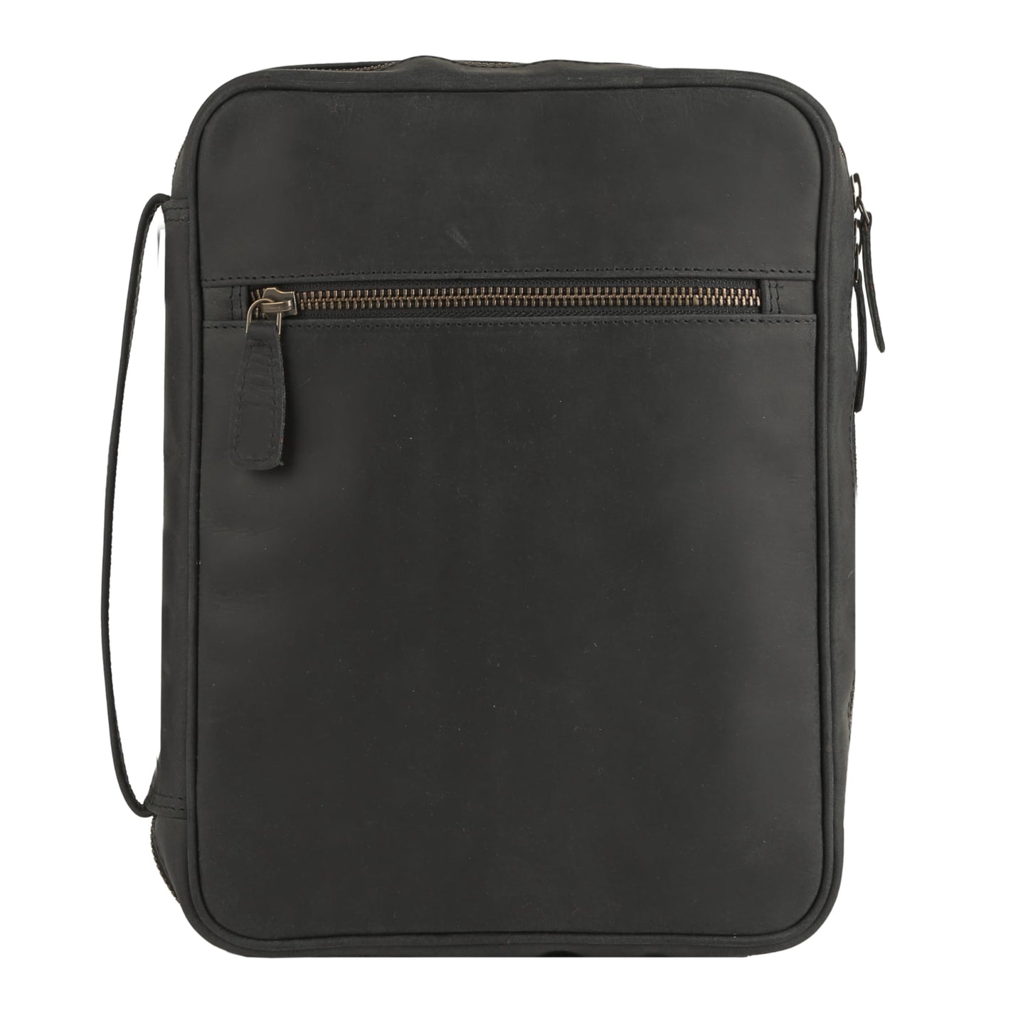 Leather Bible Cover for Men & Women – Zippered Bible Case with Handle, Note & Pen Organizer – Fits Large Study Bible – 11.5x8.5 Inch (Black)