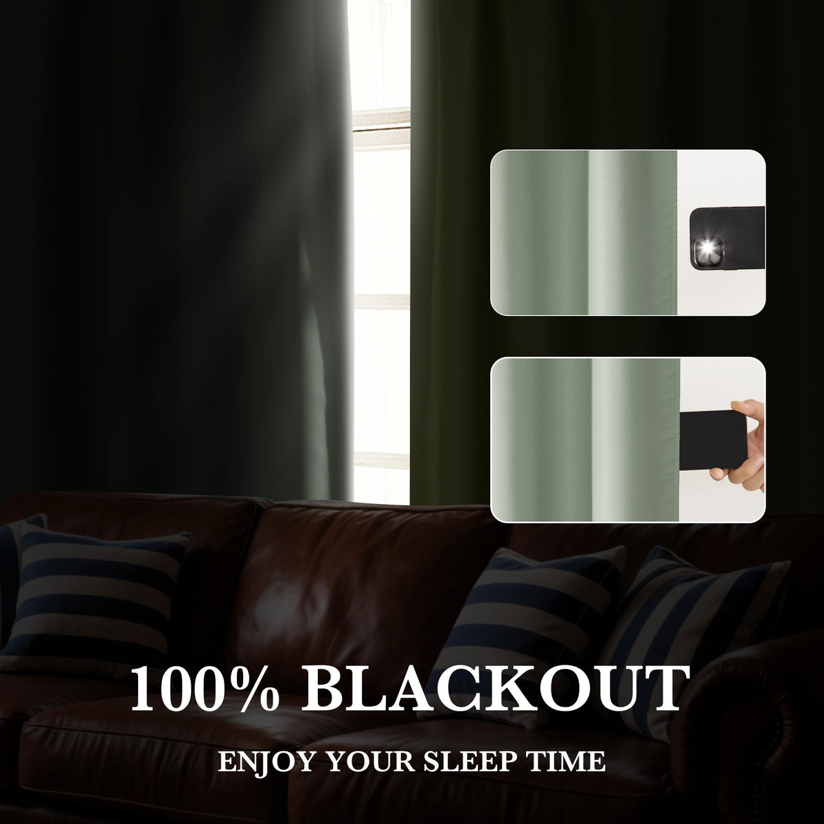 100% Blackout Basement Curtains 30 inches Long (2 Count)