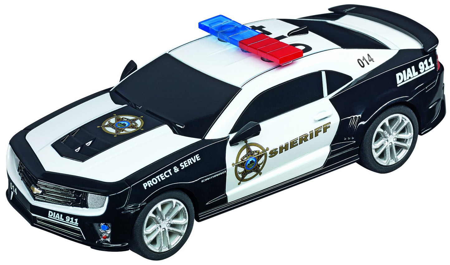 Carrera 63519 Police Battery Operated 1:43 Scale Slot Car Racing Track Set with Jump Ramp