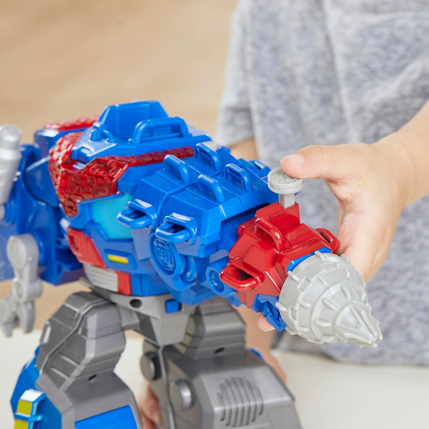 Transformers Dinobot Adventures Optimus Prime T-Rex Converting Toy with Lights and Sounds, 9+ Inch Action Figure, Ages 3 and Up (Amazon Exclusive)