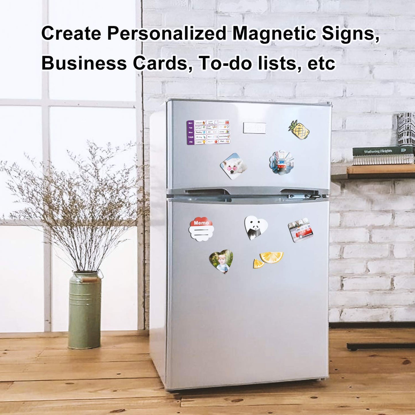 Stone City Printable Magnetic Sheets 8.5x11 Inch, 12 Sheets Matte Magnet Paper Sheet for Inkjet Printer, Flexible Magnetic Printer Paper for Fridge, DIY Crafts