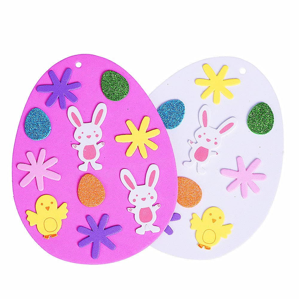 Max Fun 208PCS Easter Foam Stickers DIY Easter Craft Kit Foam Eggs for Kids Classroom, Party Supplies, DIY Cards and Decorations