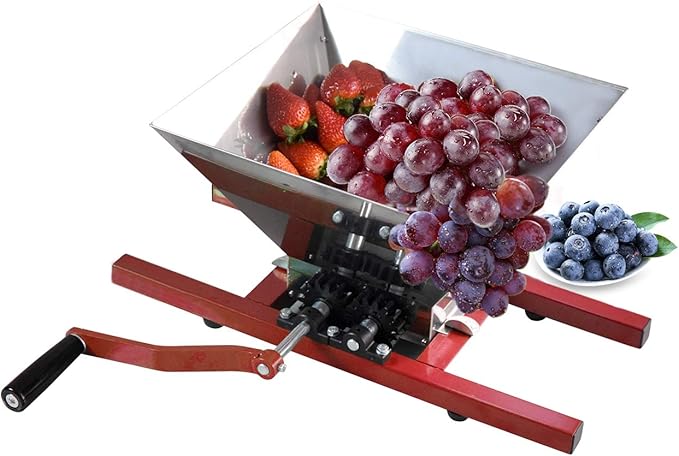 SQUEEZE master Grape Berry Wine Fruit Manual Crusher Grinder -7 Litre Large Stainless Steel- for Manual Cider Juicer Grinder & Fruit Scatter,Berry Wine Sauce