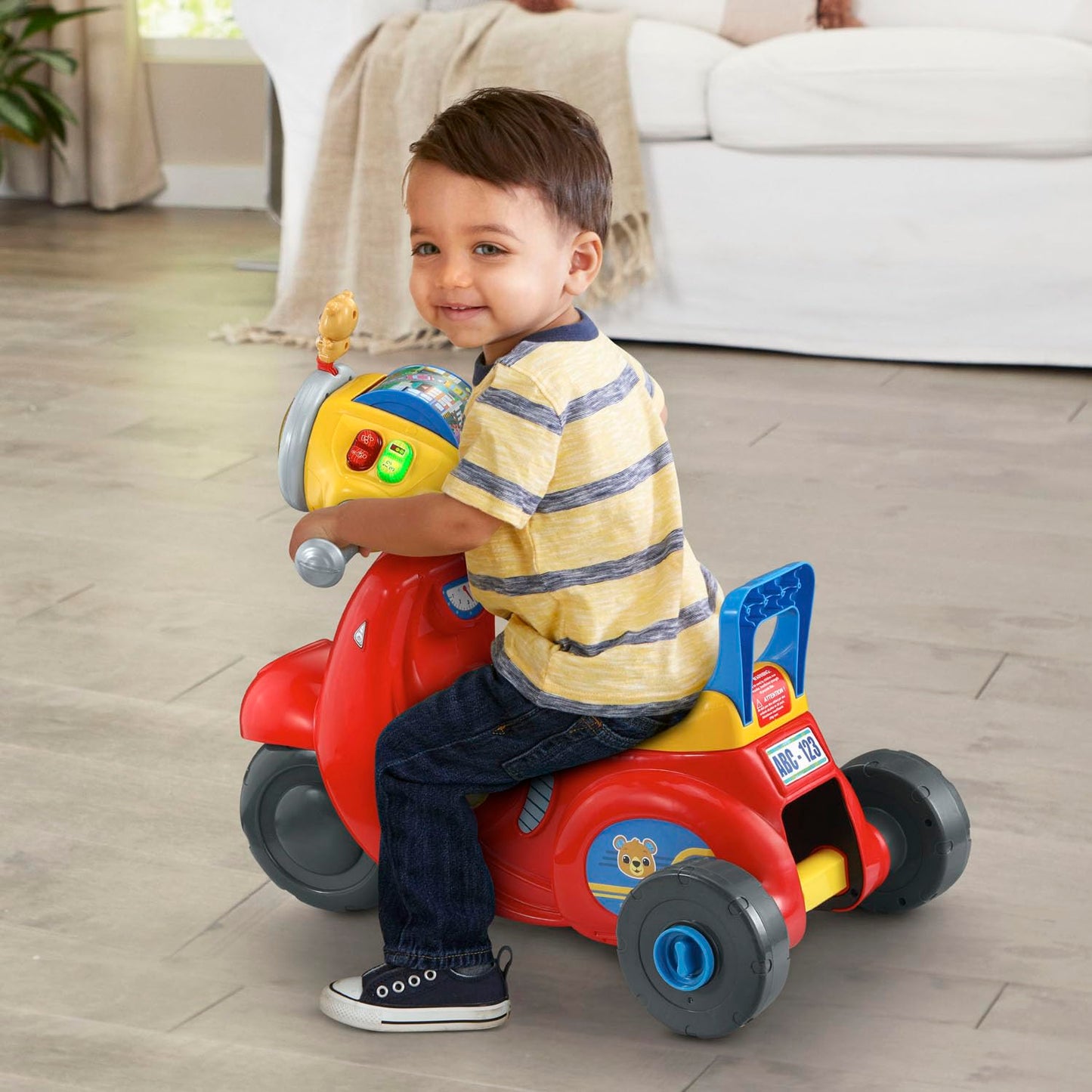 VTech 2-in-1 Map and Go Scooter for Toddlers, Red