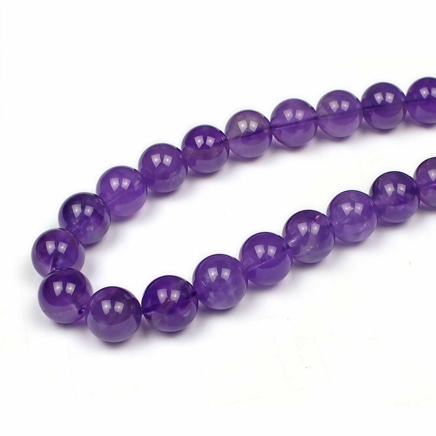 MJDCB 5A Natural South Africa Amethyst Gemstone Round Stone Beads for Jewelry Making DIY Bracelet Necklace (10mm)