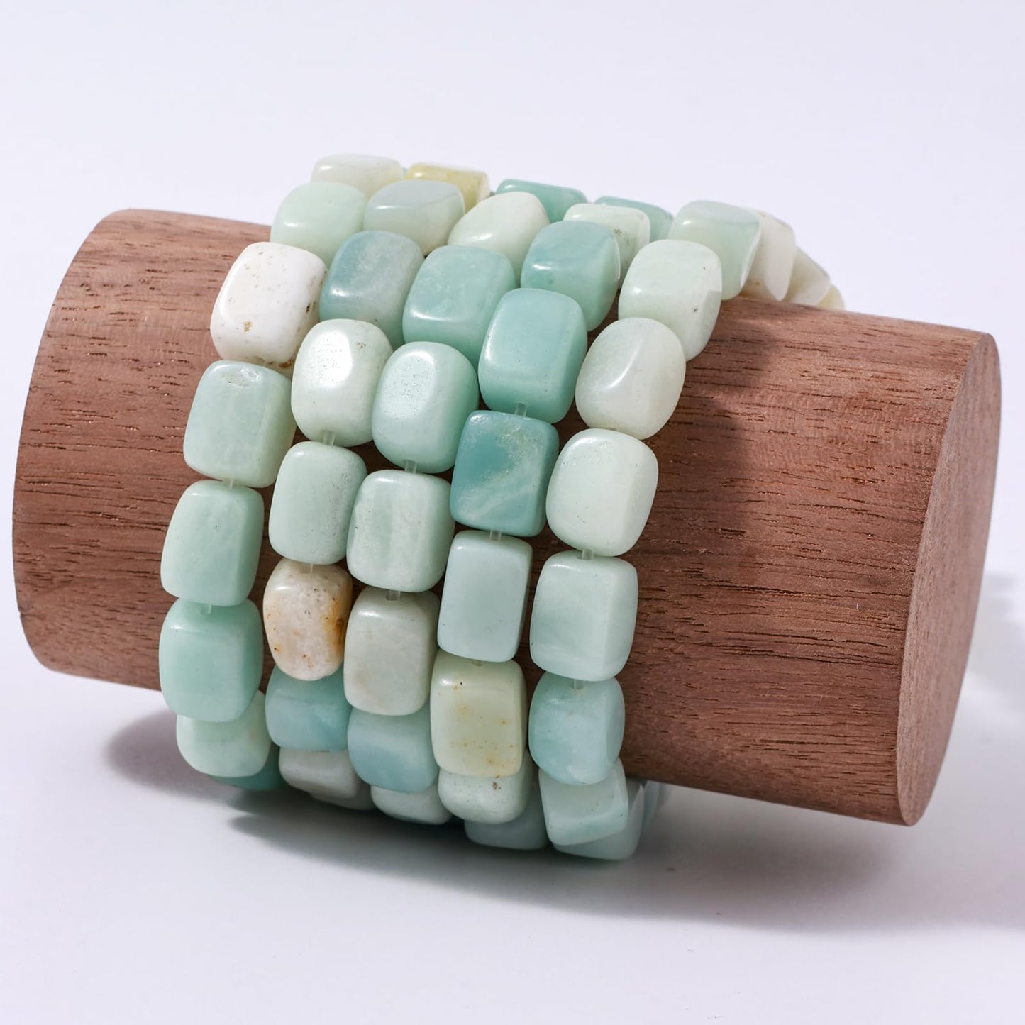 Natural Large Amazonite Cube Stone Beads 8x11mm 38cm/str Loose Semi Gemstone Stone Square Beads for Making Bracelets Necklace