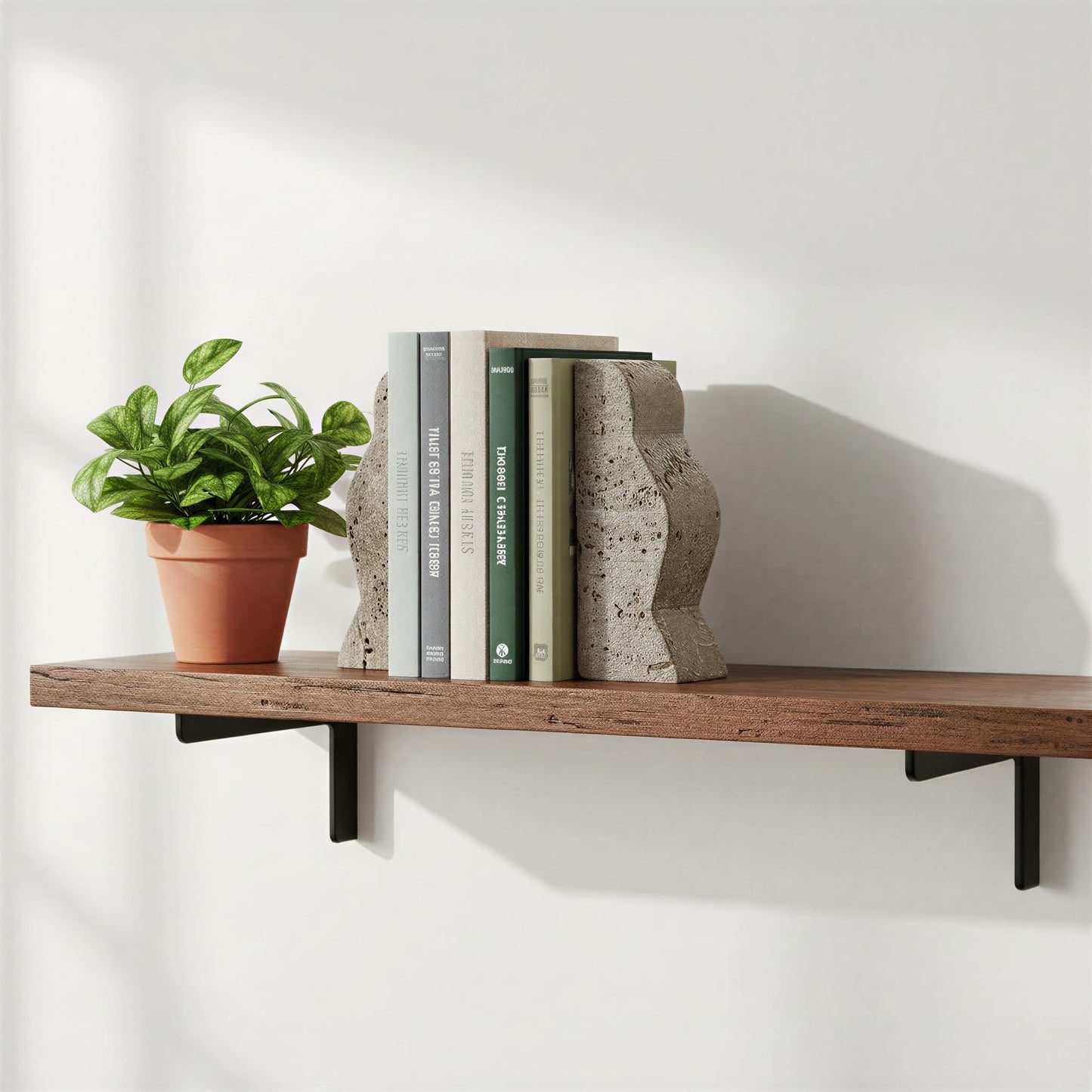 Creative Co-Op Decorative Travertine Wave Bookends, Grey