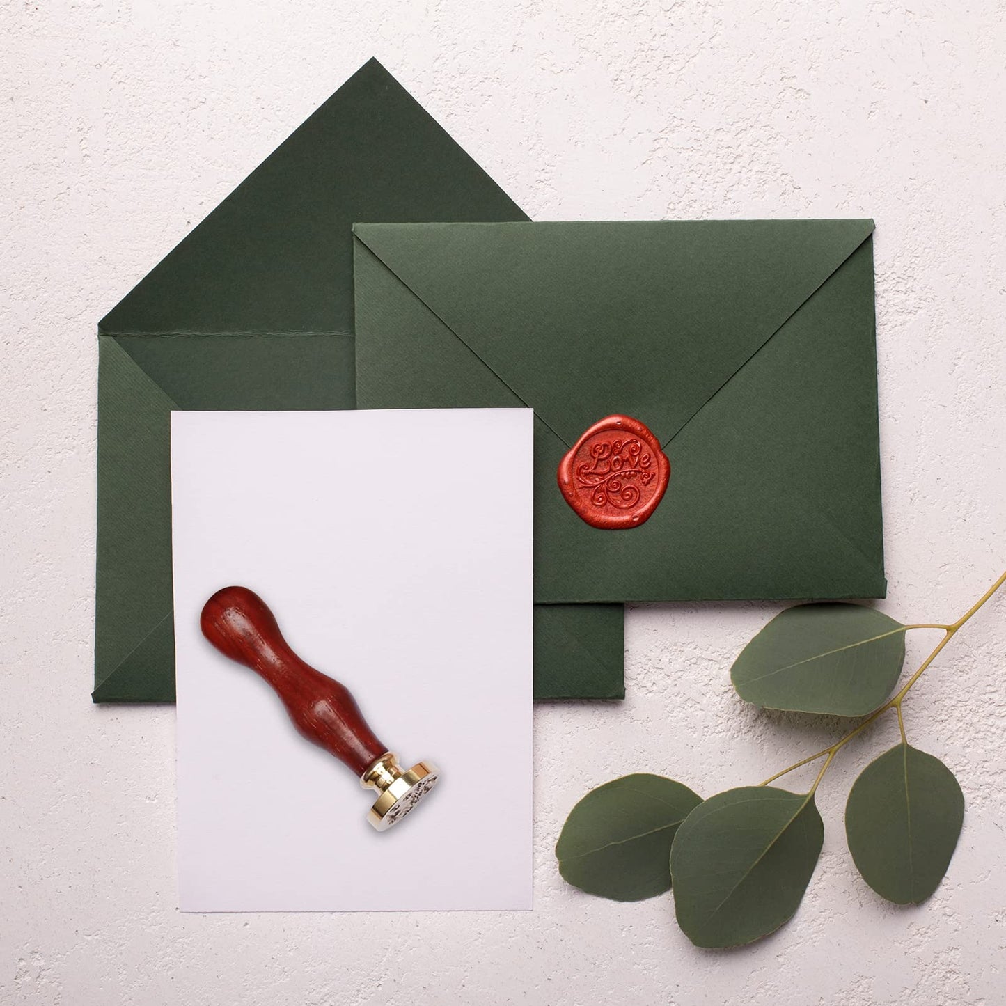 Luxiv Sealing Wax Sticks 12P with Glue Gun, 5.4" Fire Manuscript Seal Stamp for Wedding Invitations, Envelopes & Package Decoration