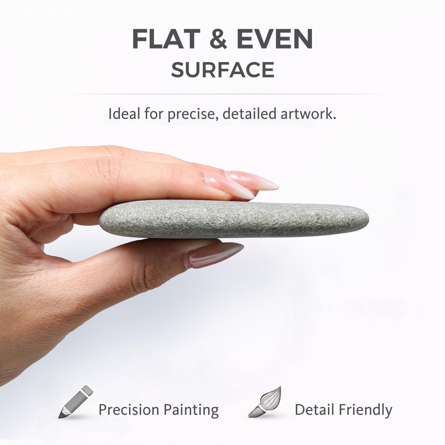 ROCART 12 PCS Large 3.35-4.15" Smooth Natural River Rocks for Painting, Flat Painting Rocks & Craft Stones for Arts, DIY Projects & Creative Studios