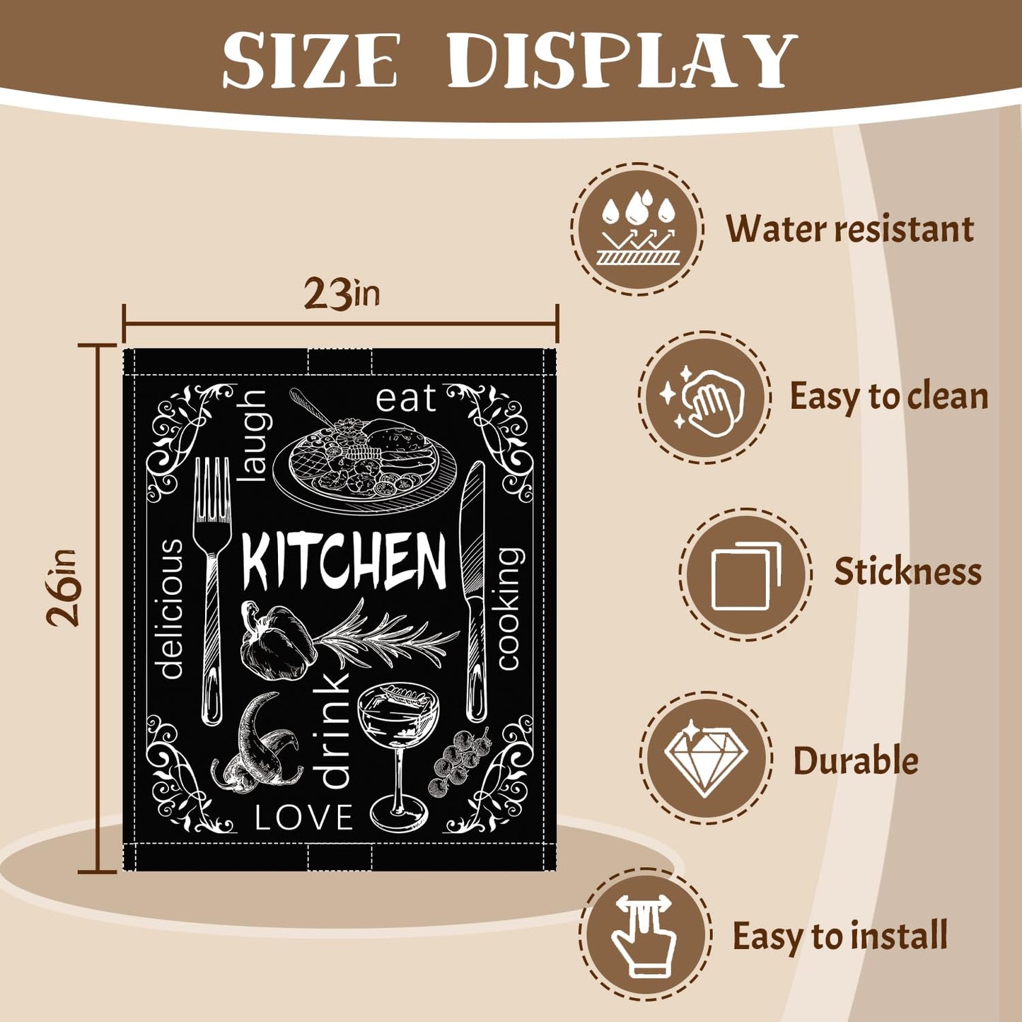 Black Dishwasher Magnet Cover, 23x26 in Summer Decor Dishwasher Magnet Covers Kitchen Decoration Dish Washer Magnets Sticker Funny Fridge Magnets Panel Decal Magnetic Covers
